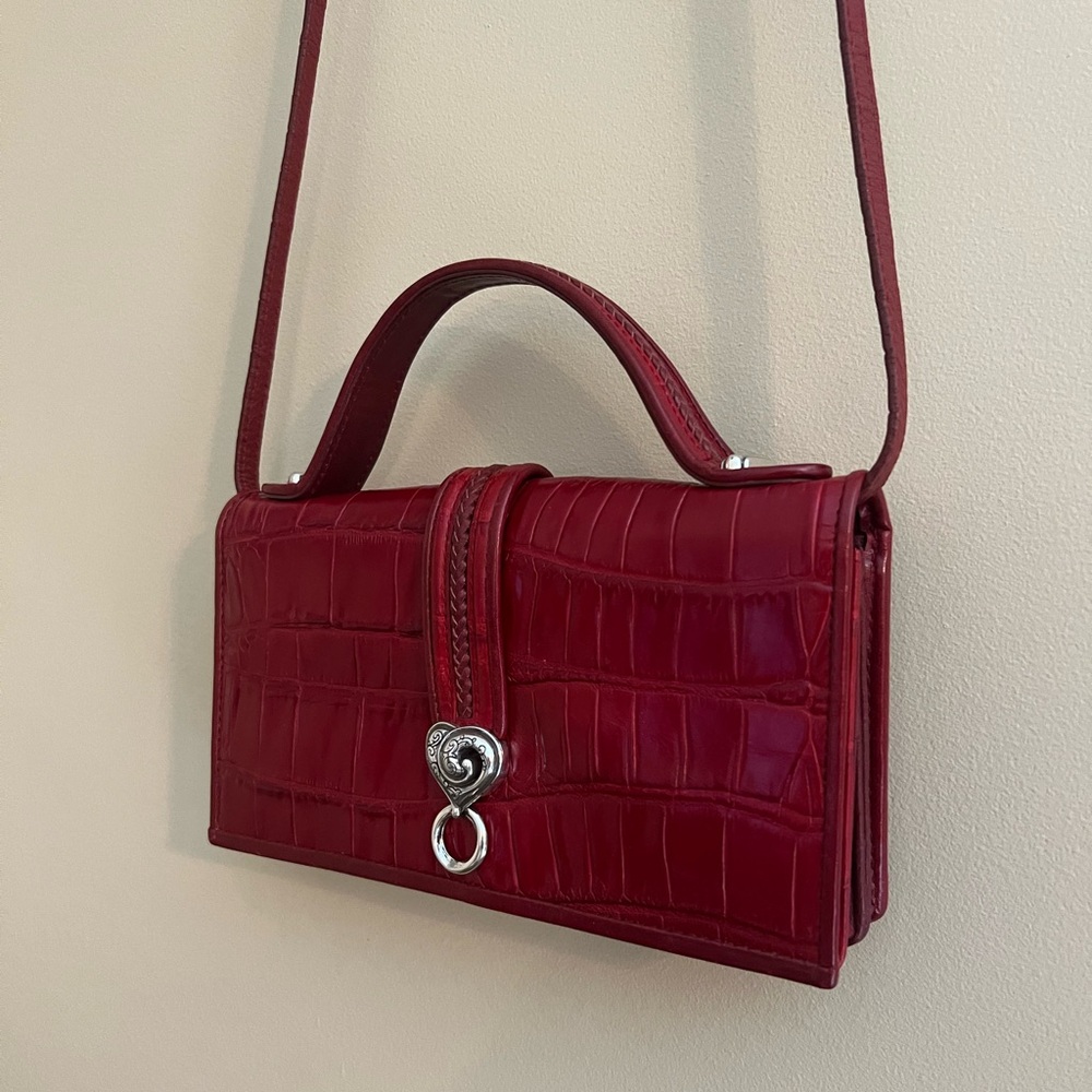 Brighton Vintage Red Croc Purse